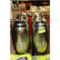 4 PC METAL CANISTER SET