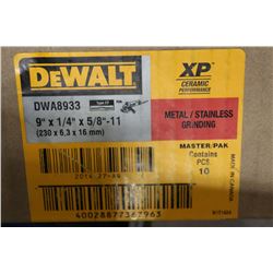 BOX DEWALT 9"x1/4"x5/8 METAL/STAINLESS STEEL DISCS
