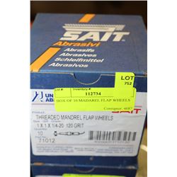 BOX OF 10 MANDREL FLAP WHEELS