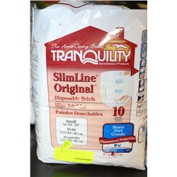 SIZE SMALL PK OF TEN DISPOSABLE BREIFS