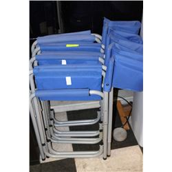 4 BLUE FOLDING CHAIRS