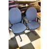 Image 1 : 2 BLUE OFFICE CHAIRS
