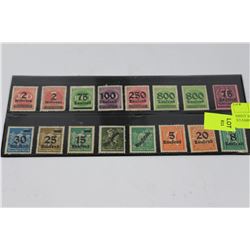 MINT SET GERMAN INFLATION STAMPS