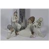 Image 1 : LLADRO HAND CARVED IN SPAIN ANGEL SCULPTURE X4 DAMAGE ON SHEPPARD REGLUED NECK