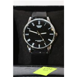 SWIDY QUARTZ MENS WATCH - BLACK STRAP