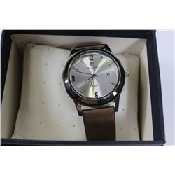 BIAQ1 QUARTZ MENS WATCH GENUINE LEATHER