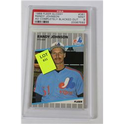 RANDY JOHNSON 1989 ROOKIE CARD PSA SCORED 9 MINT