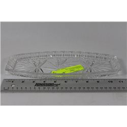 PINWHEEL CRYSTAL CONDIMENT/PICKLE DISH