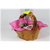 Image 1 : WOODEN BASKET WITH UKRAINIAN EGGS