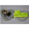 Image 1 : HEART SHAPED TRINKET BOX WITH CONTENTS