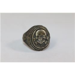 GERMAN OFFICER SS TOTENKOPF RING MARKED SS