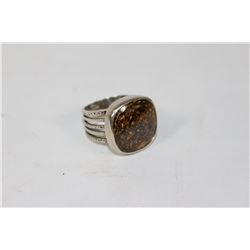 STERLING 925 RING STONE COLOR - BROWN