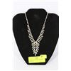 Image 1 : SILVER & CZ FASHION CHEVRON NECKLACE