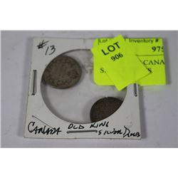 1917, & 1919 CANADA OLD KING SILVER DIMES