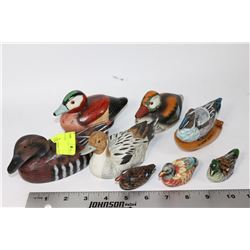 8 ORNAMENTAL DUCKS