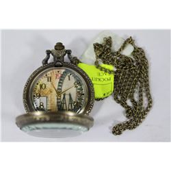 POCKET WATCH WITH JEWELLTYPE FACE