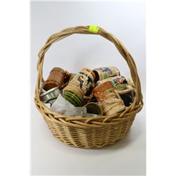 BASKET OF ESTATE BEER STEINS