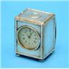 Image 1 : A George V silver carriage timepiece, with ribbon-tied reeded banding, Makers J C Vickery, 1911,...