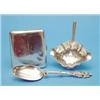 Image 1 : A George III toddy ladle, lacking handle, a Dutch novelty spoon and a cigarette case....