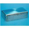 Image 1 : A George V silver cigarette box, of rectangular form with blue enamelled lid, Birmingham 1926, 7i...