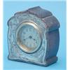Image 1 : A George V silver mounted mantel timepiece, decorated with a songbird and foliage, 4 ins....