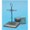 Image 1 : A George V silver hat pin stand, a vesta case and a powder jar....