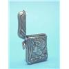 Image 1 : An Edwardian Art Nouveau silver vesta case, decorated with a maidens head, traces of brown enamel...