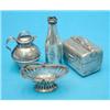 Image 1 : A group of assorted silver miniatures, comprising a Gladstone bag, 1901, a funnel, 1905, a basket...