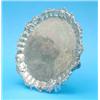 Image 1 : A William IV silver waiter, with foliate scroll piecrust border and scroll feet, 9 ins. Maker Jos...