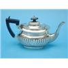 Image 1 : An Edwardian silver teapot, of demi-fluted form, Birmingham 1910, Gross 11.5 oz....