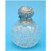 Image 1 : A late Victorian silver and cut glass scent bottle, of globular form, Maker John Grinsell, 1896....