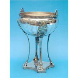 A group of assorted plated wares, including a tazza and a cruet stand....