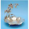 Image 1 : A Mappin and Webb plated fruit basket with vineous flying scroll handle....