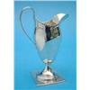 Image 1 : A George III silver helmet cream jug with square foot, Maker William Sutton, 1792....