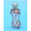 Image 1 : A Victorian silver mounted ruby overlaid glass scent flask with silvered interior and scroll engr...