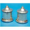 Image 1 : A pair of Edwardian hammered silver string boxes....