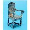 Image 1 : An Edwardian silver miniature wainscot chair, 1902, 2.25 ins....