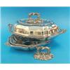 Image 1 : A pair of plated entree dishes and covers, of serpentine oval form....