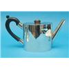 Image 1 : A George IV cylindrical silver teapot, with ebonised handle, Makers Craddock and Reid, 1823, Gros...