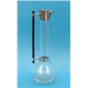 Image 1 : A Victorian silver mounted glass claret jug, of stylish design with ebonised bar handle, Makers H...