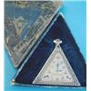 Image 1 : A Swiss silver Masonic pocket watch, of triangular form with mother of pearl dial decorated with...