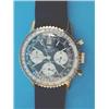 Image 1 : A gentlemans Breitling Navitimer wrist watch, with gold plated case and black dial....