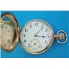 Image 1 : A George V 9ct gold keyless hunter with enamelled Arabic dial with subsidiary seconds....
