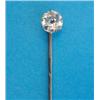 Image 1 : A gold stickpin, claw-set with an old brilliant cut diamond...