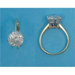 An 18ct gold solitaire diamond ring, the brilliant cut stone approximately 2cts...