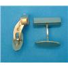 Image 1 : A pair of Georg Jensen 18k gold cufflinks, No.1095 (cased)...