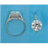 Image 1 : A white gold solitaire diamond ring, the gallery and shoulders set small diamonds, the brilliant...
