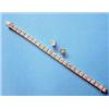 Image 1 : A platinum and diamond line bracelet set with 25 brilliant cut stones, 6.5ins together with a pai...
