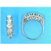 Image 1 : A 5-stone diamond ring, claw-set in white metal...