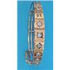 Image 1 : A late Victorian gold hinged bangle, the graduated front gypsy set with 11 old brilliant cut diam...